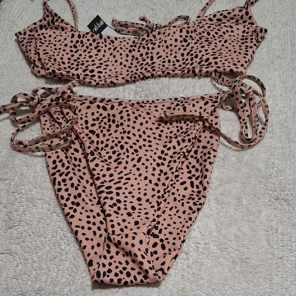 Nasty Gal Blush Animal Print Bikini
